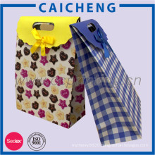 Custom printed coated paper gift bag with inside printing for package